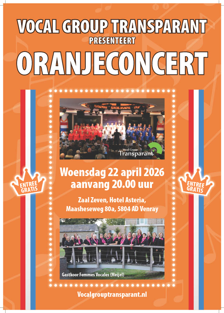 Je bekijkt nu Oranjeconcert 22 april 2026